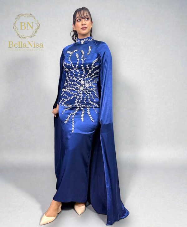 Ari Cape Dress Royal