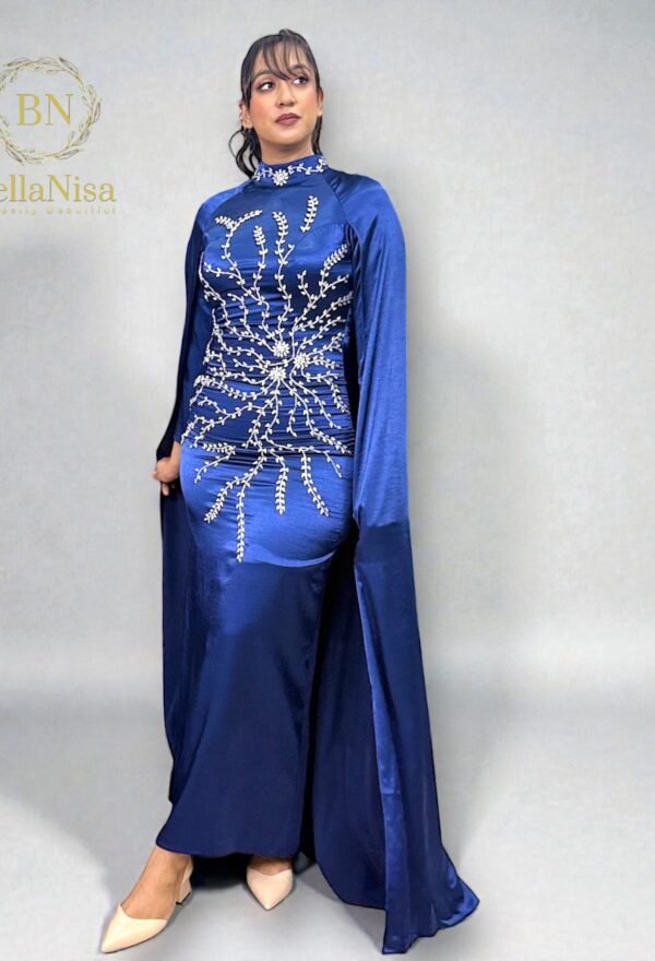 Ari Cape Dress Royal