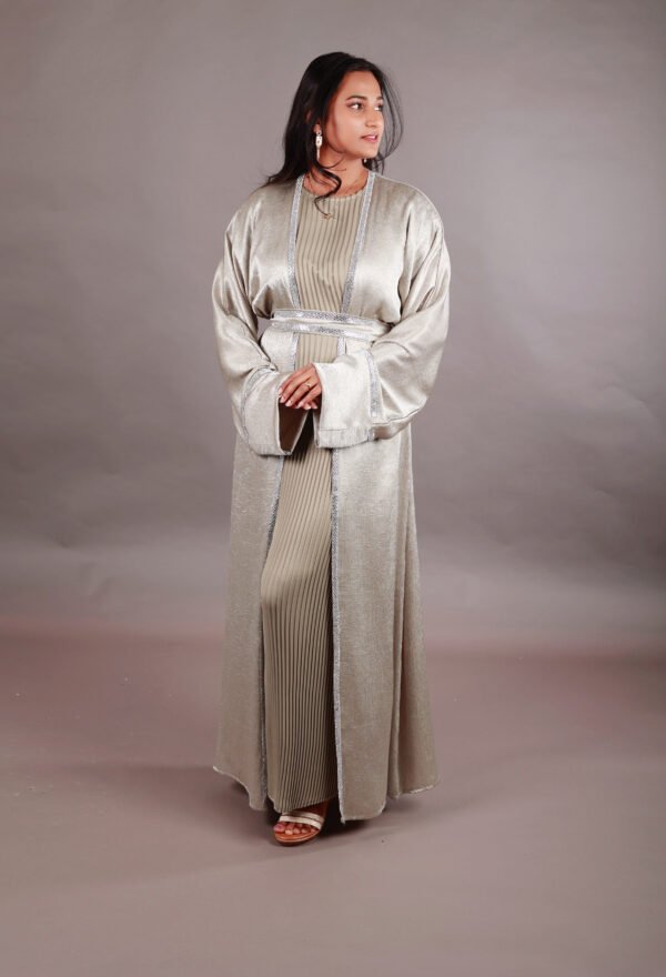 Open Jacket Abaya Mint