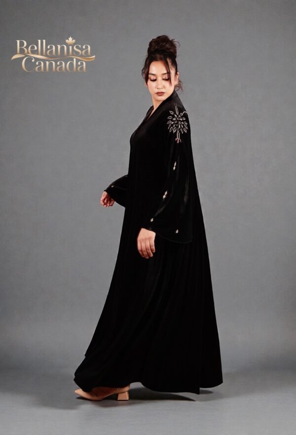 Velvet Embroidered Abaya