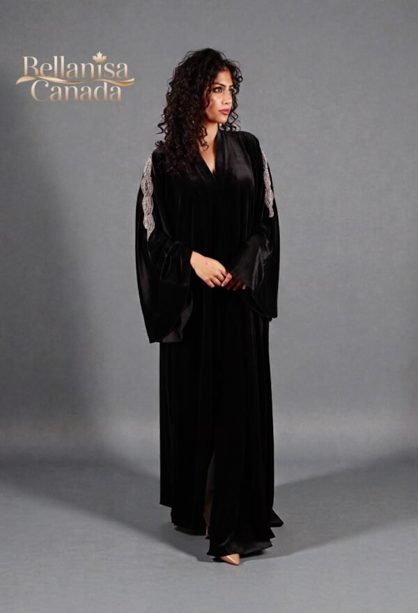 Velvet Embroidered Abaya 1