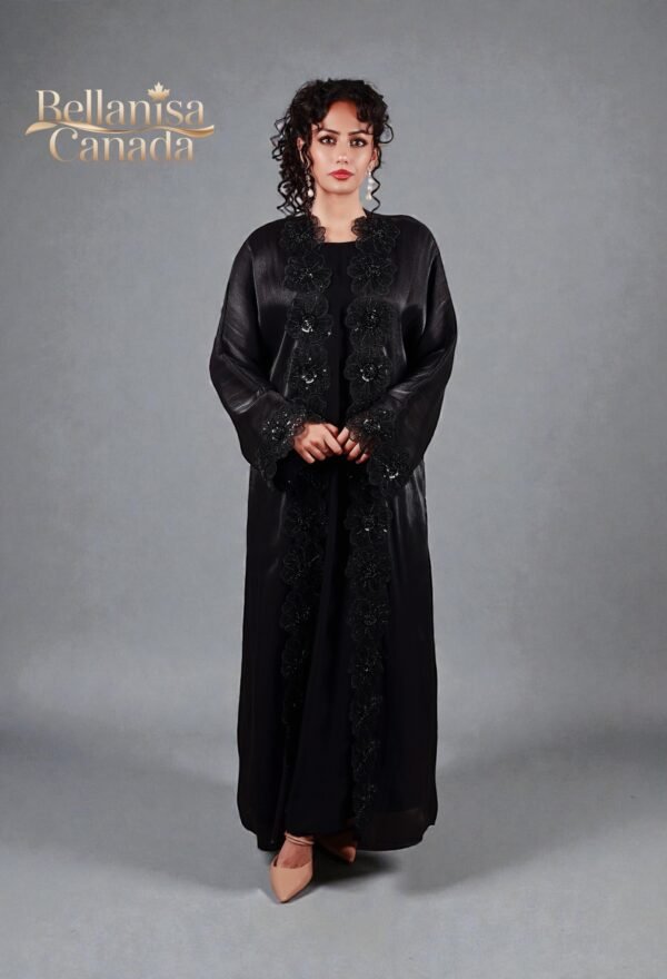 Black Abaya Floret