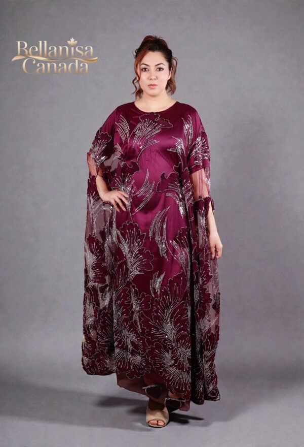 Muntaha Kaftan Plum