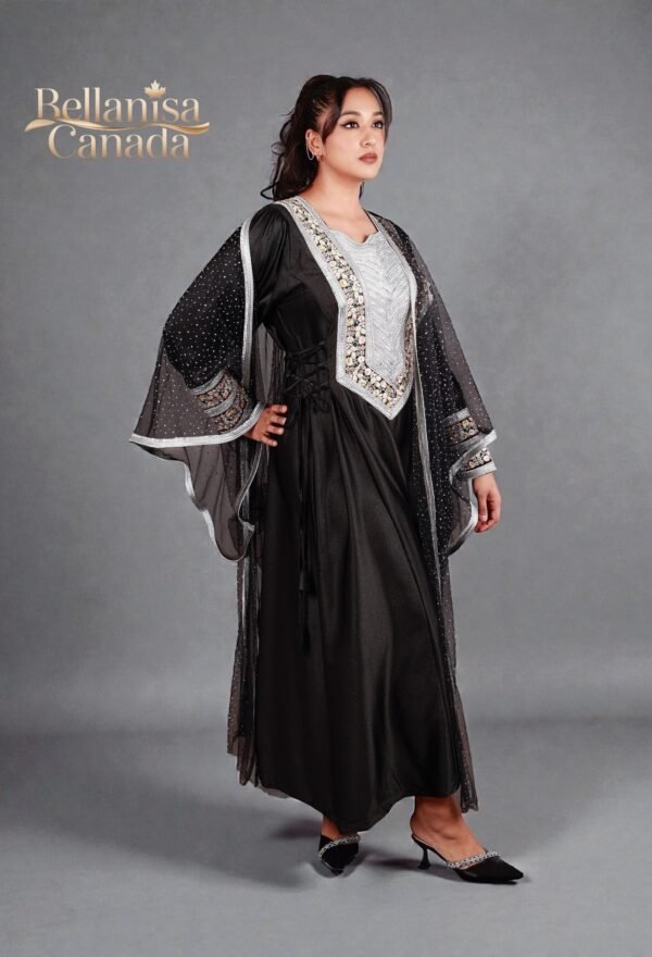 Bisht Cape Kaftan Black