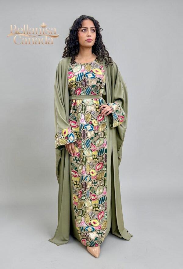 Abaya Khulud Green