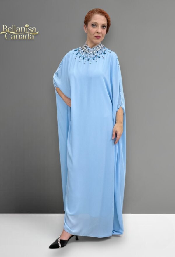 Kaftan Abaya Baby Blue