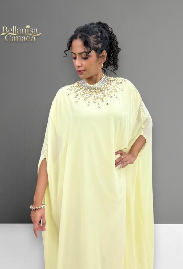 Kaftan Abaya Baby Yellow