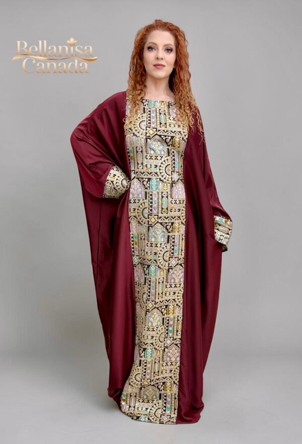 Abaya Pashmin Maroon