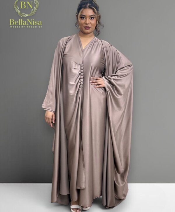Abaya Satin Choc