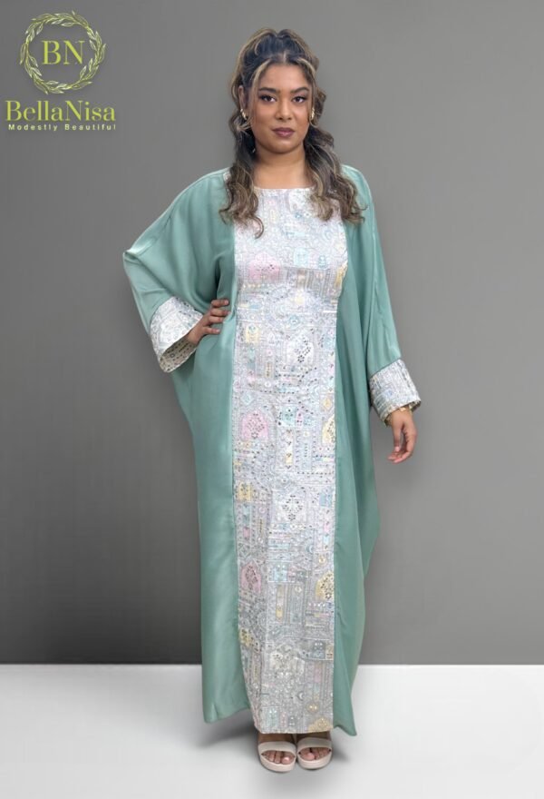 Abaya Pashmin Turquoise