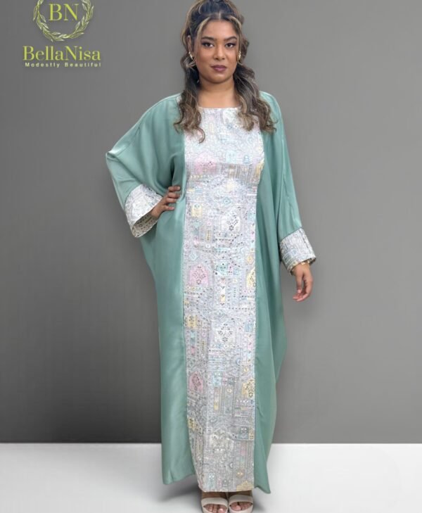Abaya Pashmin Turquoise