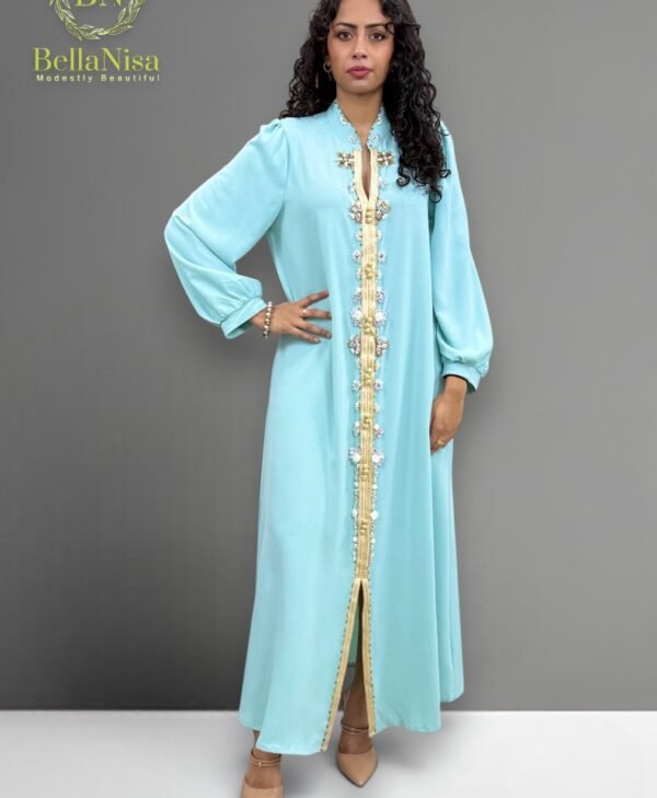 Madina Abaya Kaftan Teal