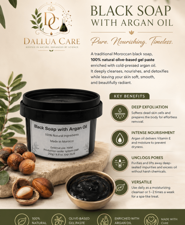 Morrocan Black Soap with Argan Oil