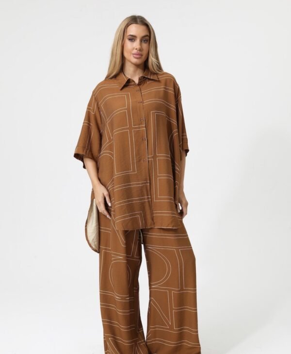 Summer Vibe Geometric Brown