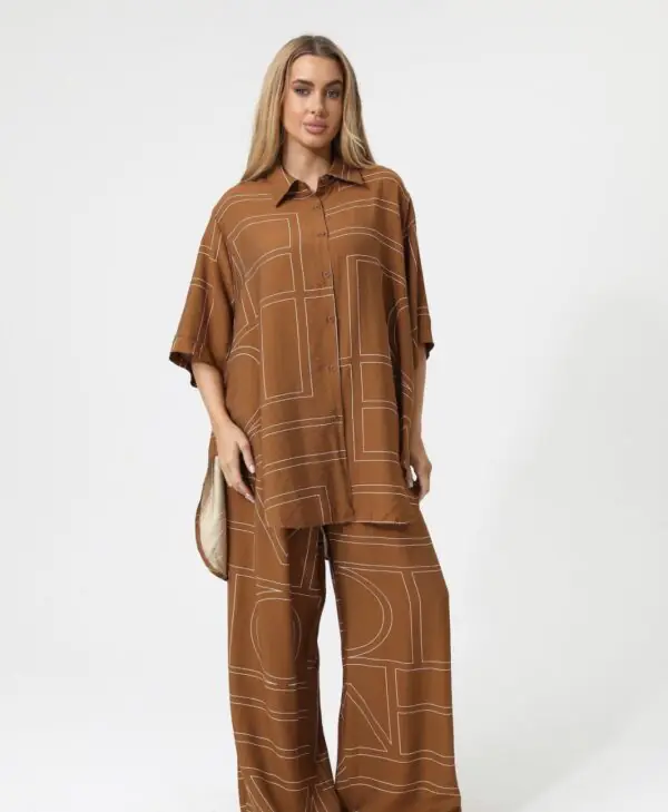 Summer Vibe Geometric Brown