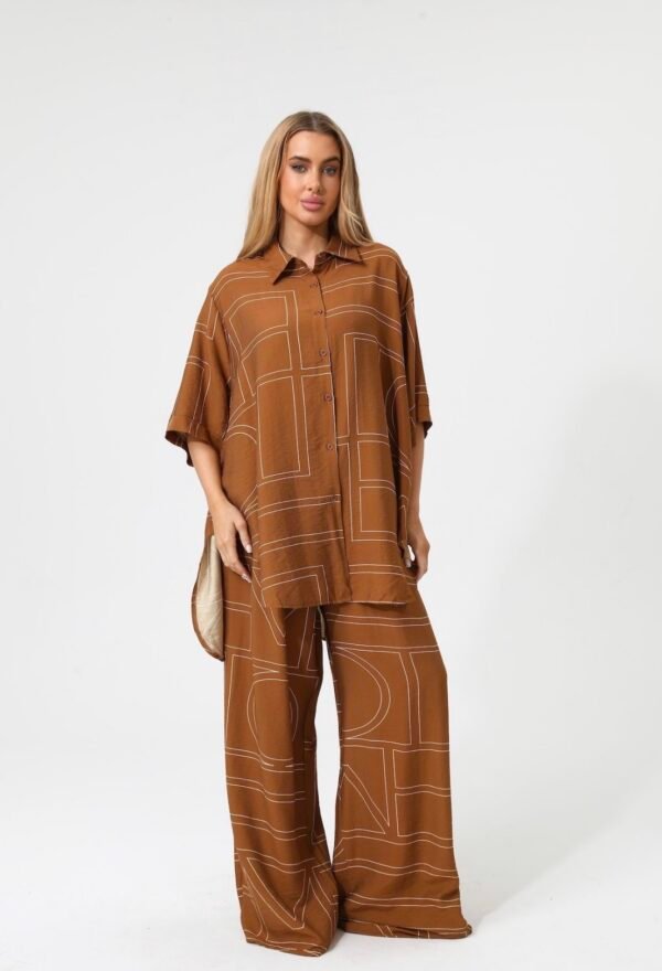 Summer Vibe Geometric Brown