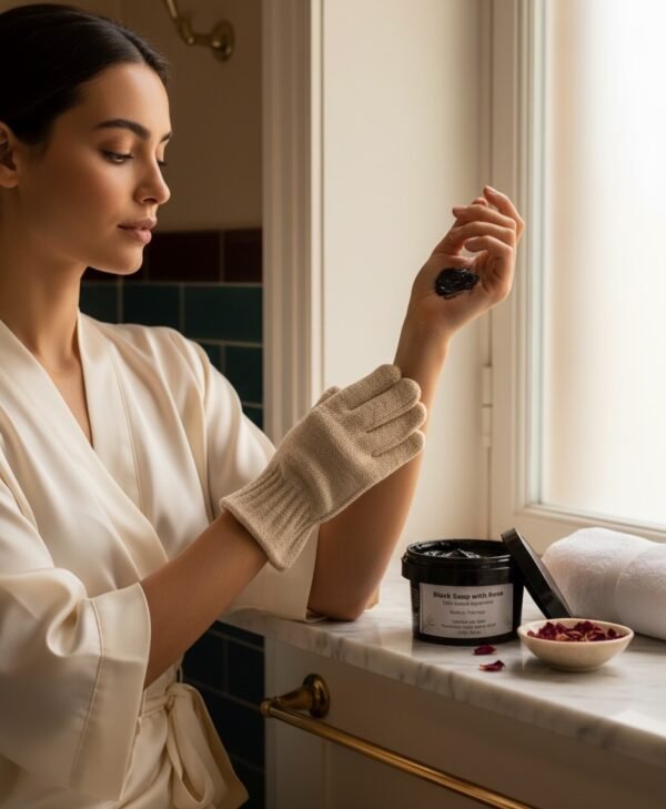 Morrocan Black Soap with Rose Oil
