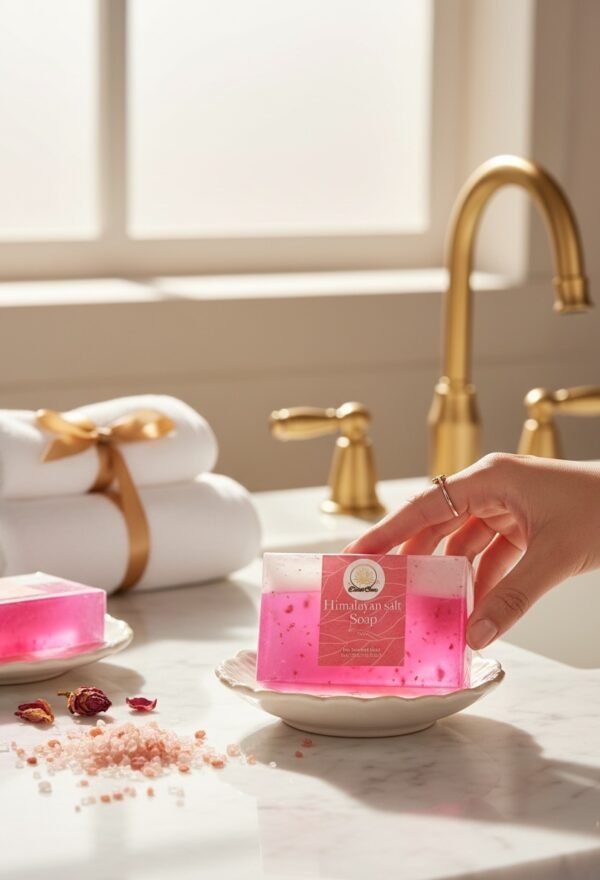 Himalayan Salt Essential Oil with 24K Gold Leaf Soap
