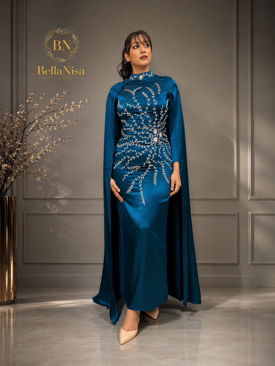 Ari Cape Dress Majestic - Image 2