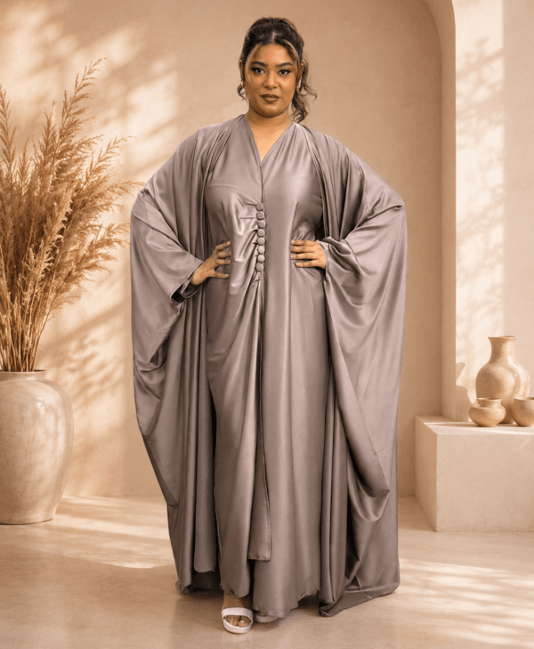 Abaya Satin Choc