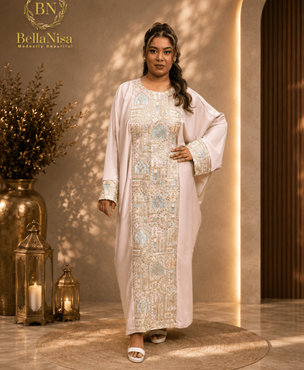 Abaya Pashmin Pastel