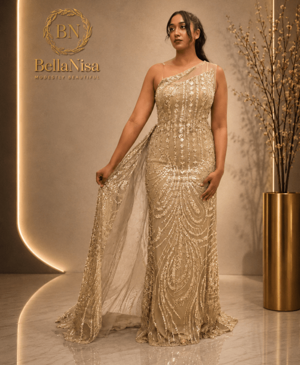 Ariel Evening Gown Beige