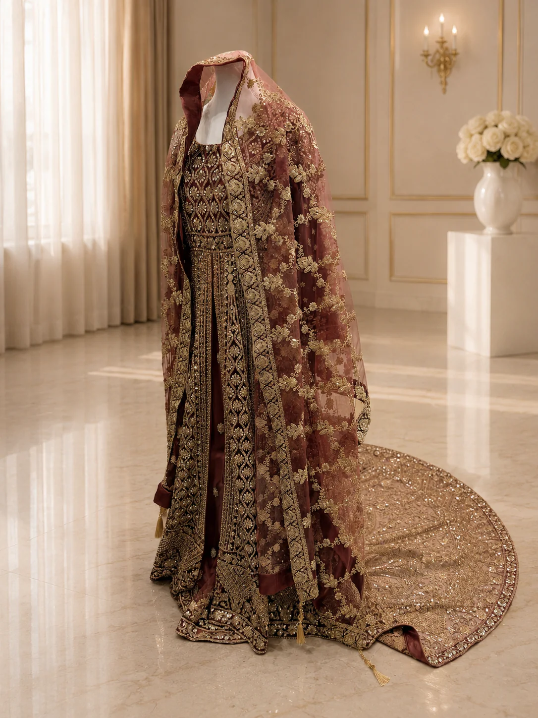Zardosi Bridal Russet - Image 4