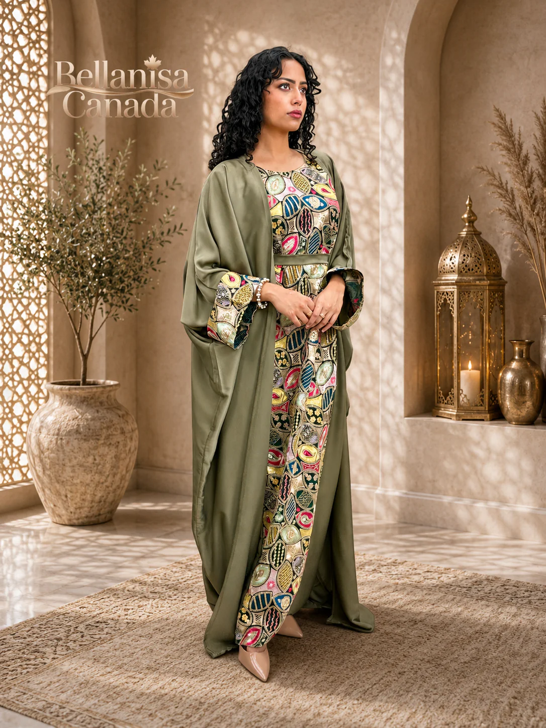 Abaya Khulud Green
