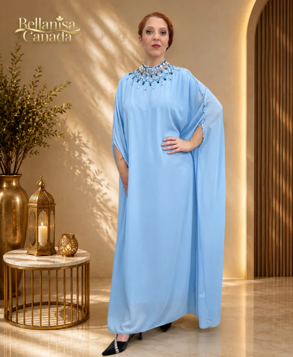 Kaftan Abaya Baby Blue