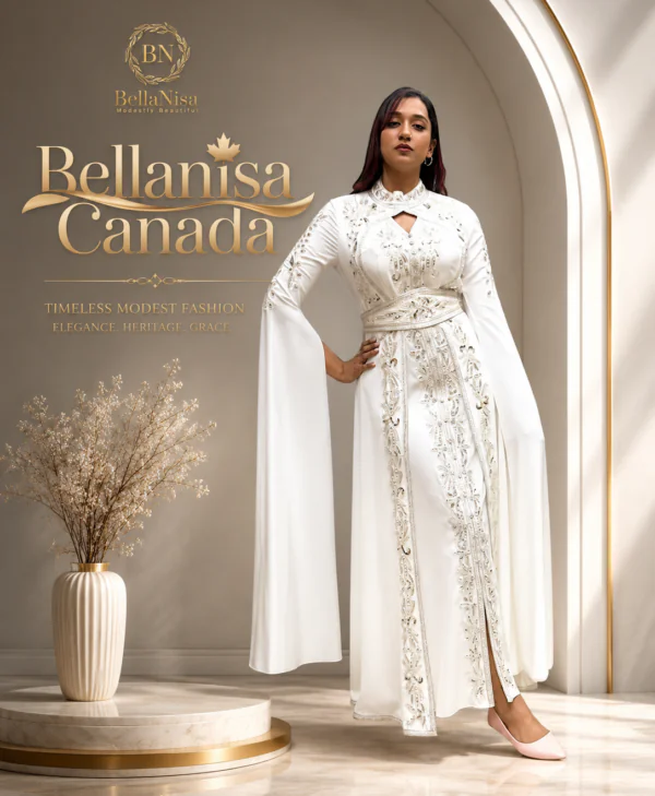 Maitha Morrocan Kaftan White