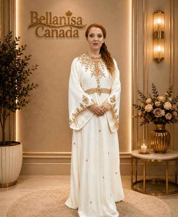Nasha Royal Kaftan Off White