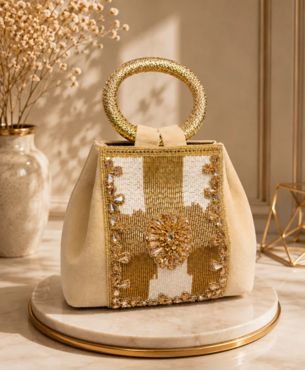 Luxury HandBag Suede Tan