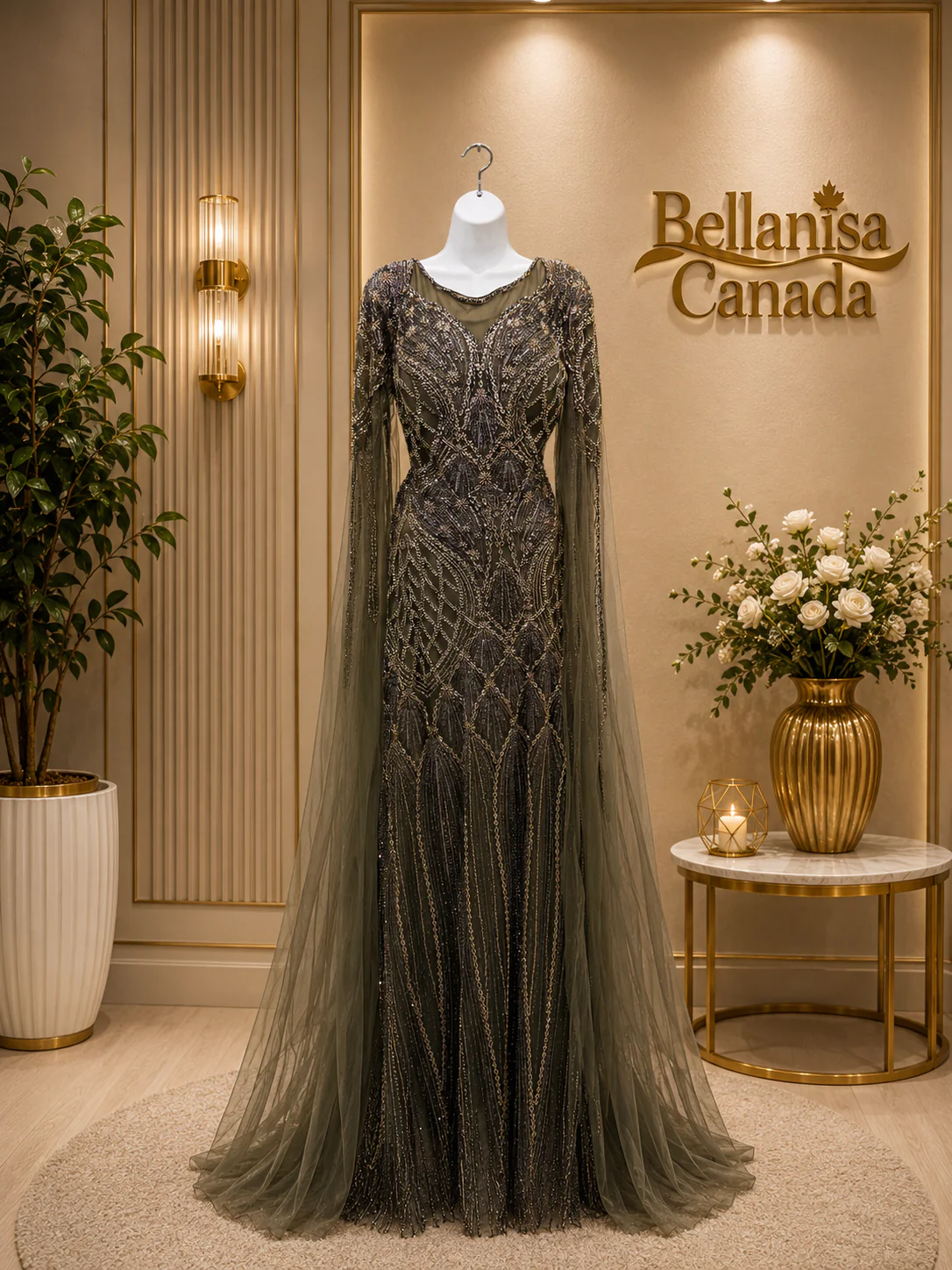 Fleur Gown Golden Khaki