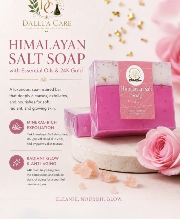 Himalayan Salt Essential Oil with 24K Gold Leaf Soap