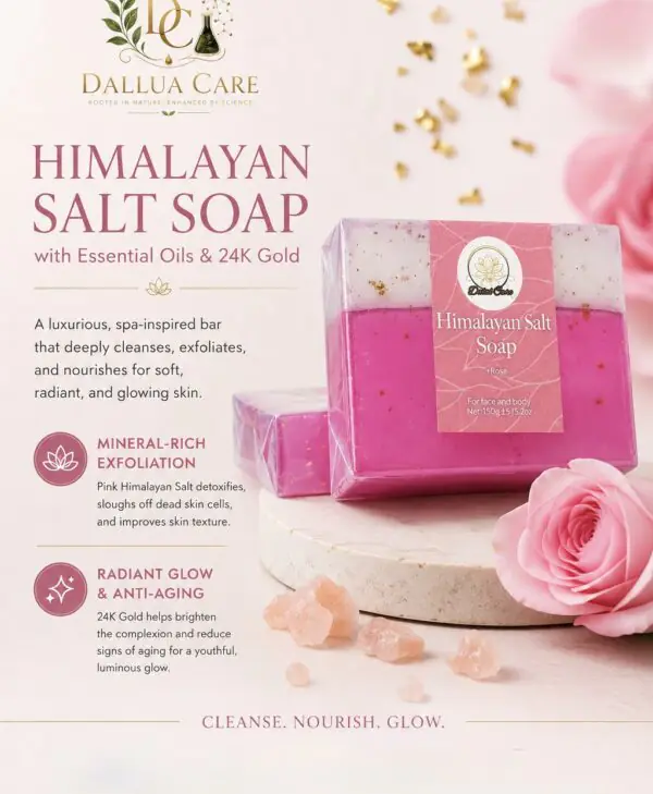 Himalayan Salt Essential Oil with 24K Gold Leaf Soap