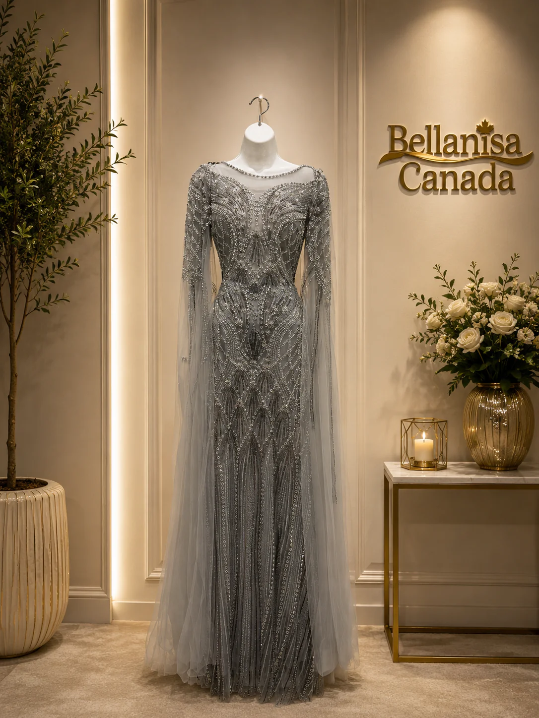 Fleur Gown Silver