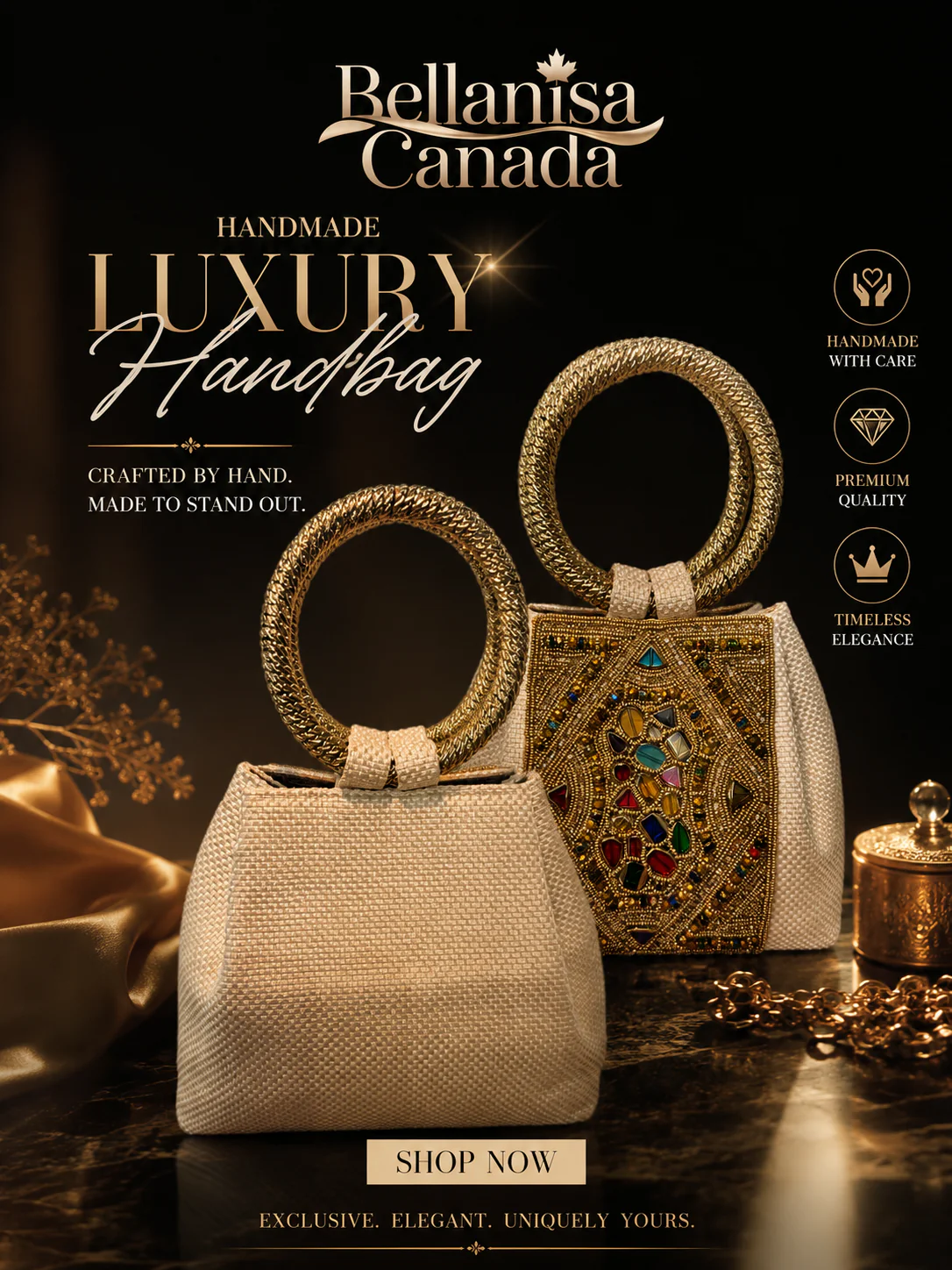 Luxury HandBag Beaded - Image 2