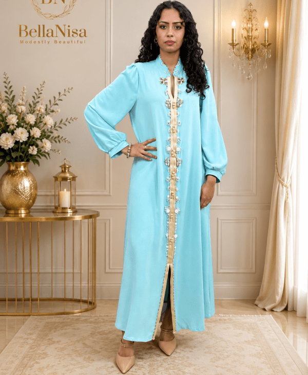 Madina Abaya Kaftan Teal