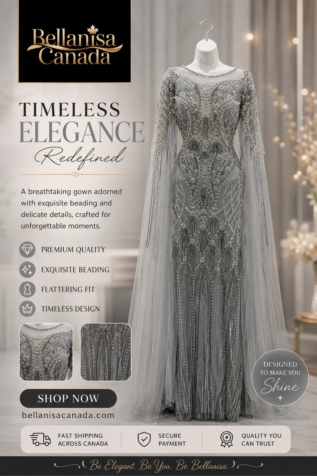 Fleur Gown Silver - Image 2
