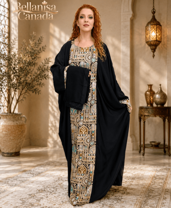 Abaya Pashmin Black