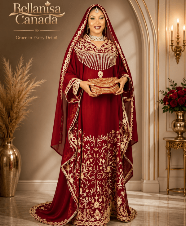 Lina Abaya Kaftan Red