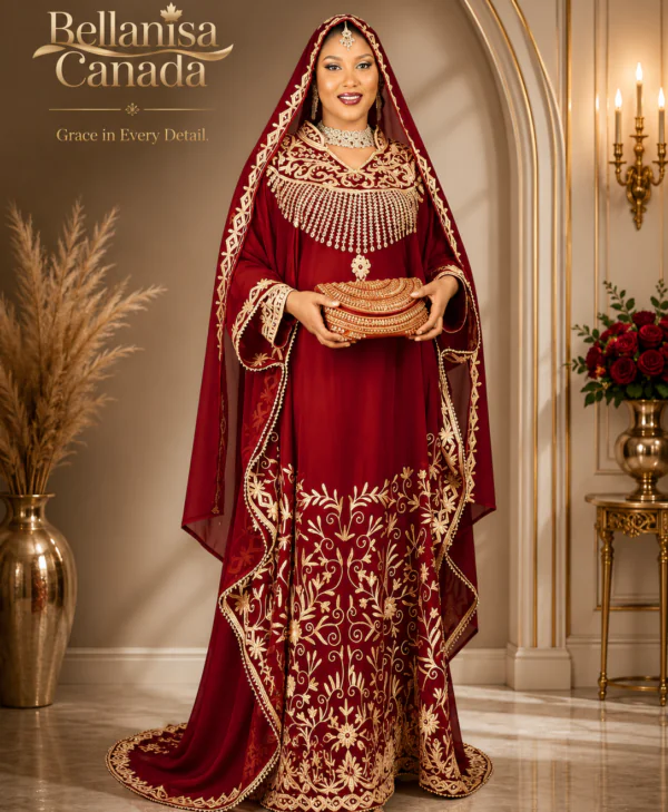 Lina Abaya Kaftan Red