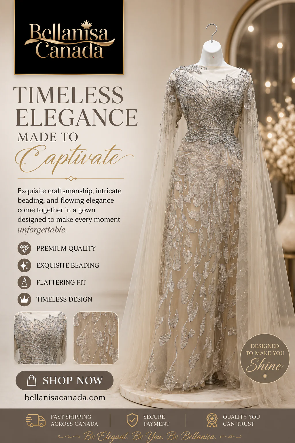 Fleur Gown Pale - Image 2