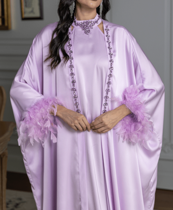 Abaya Faux Fur Lavender