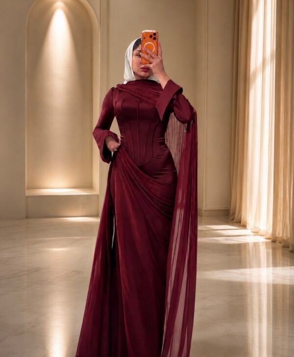 Corset Party Dress Pink Maroon