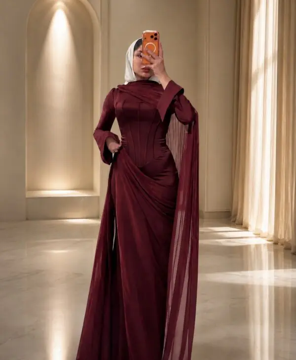 Corset Party Dress Pink Maroon