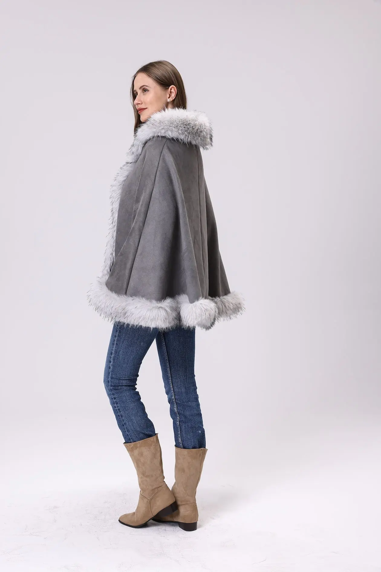 Faux Fur Cape-B2 - Image 2