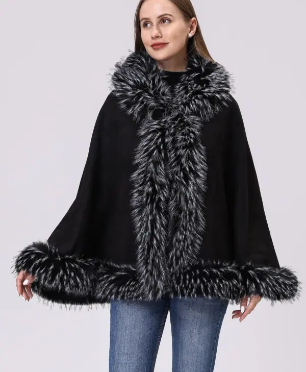 Faux Fur Cape-B4