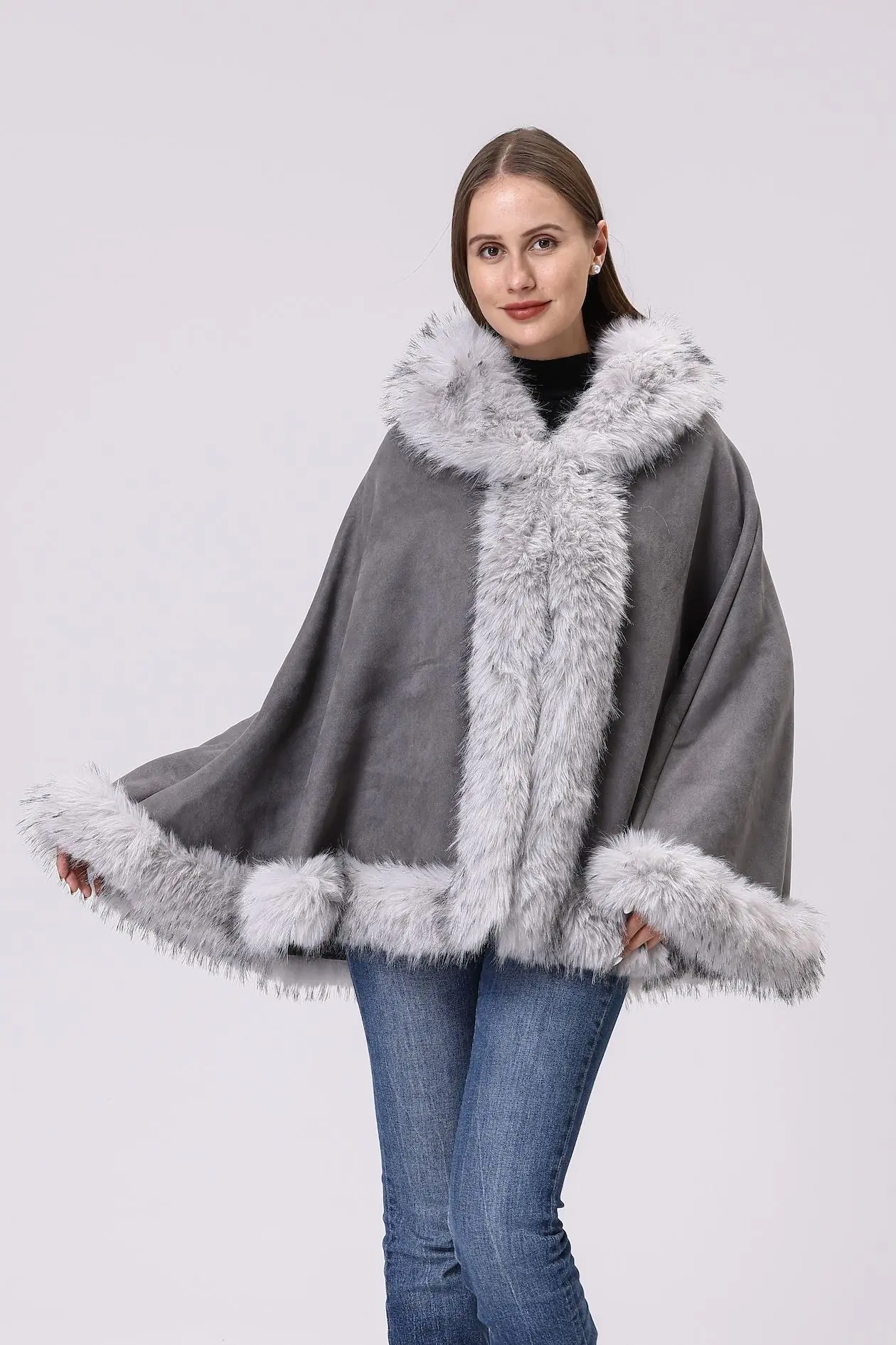 Faux Fur Cape-B2