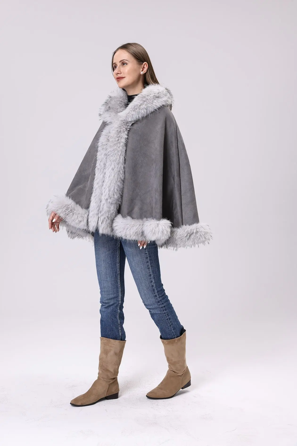 Faux Fur Cape-B2 - Image 3